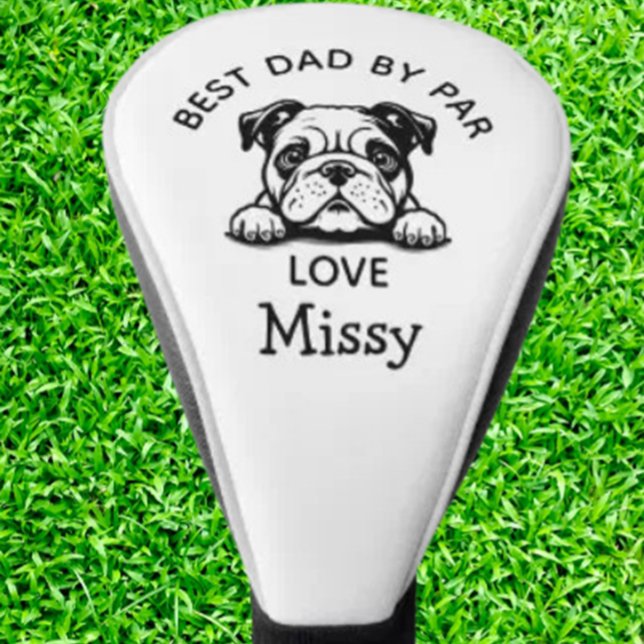 Bulldog Peeking Puppy Customize Golf Head Cover (Bulldog Puppy Customize Golf Head Cover introducing the ultimate accessory for dog-loving go)