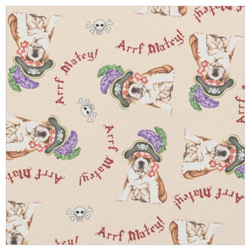 Bulldog Pirate Fabric
