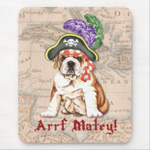 Bulldog Pirate Mouse Pad