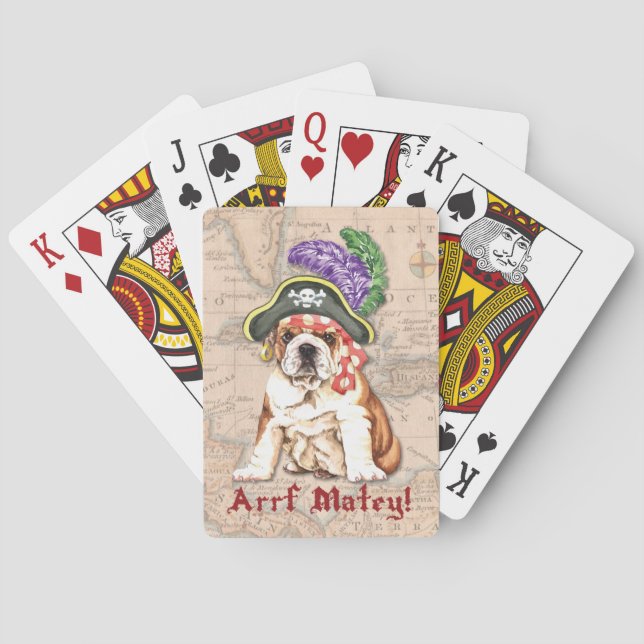 Bulldog Pirate Poker Cards (Back)