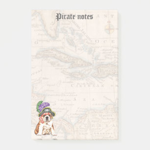Bulldog Pirate Post-it Notes