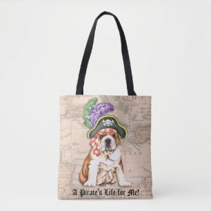 Bulldog Pirate Tote Bag