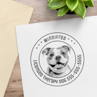 Bulldog Pit Bull Dog Pet Photo Round