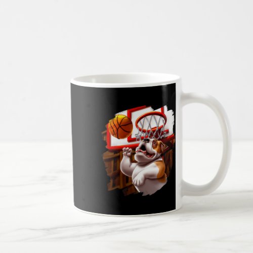 Bulldog Playing Basketball Fun Dog Basketball  Coffee Mug