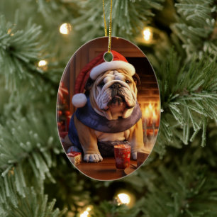 Bulldog Police Lover Pet Ornament Memorial Gift