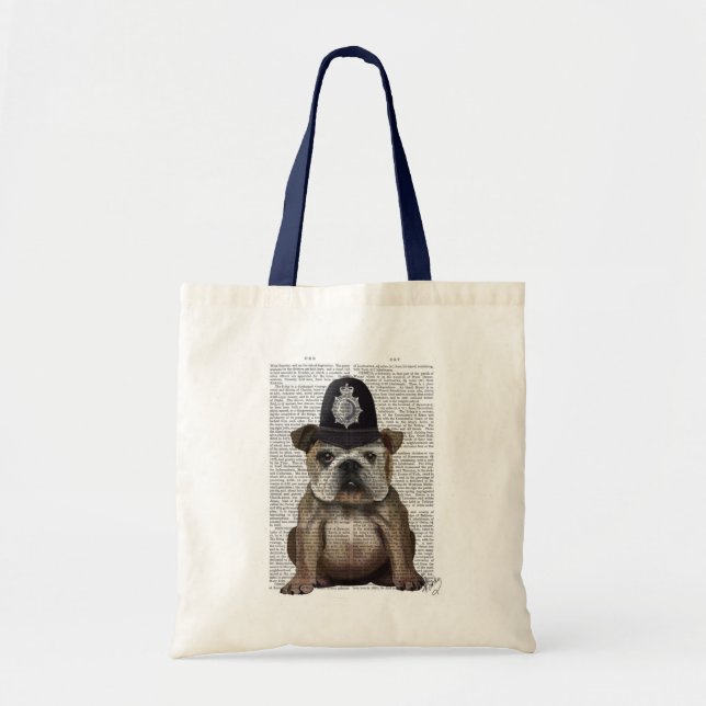 Bulldog Policeman Tote Bag (Front)