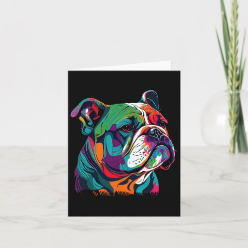 Bulldog Pop Art English Bulldog Lovers  Card