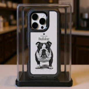 Bulldog Portrait in Black and White iPhone 16 Pro Case