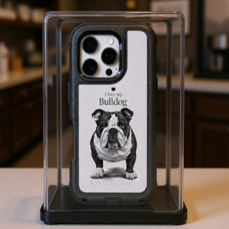 Bulldog Portrait in Black and White iPhone 16 Pro Case