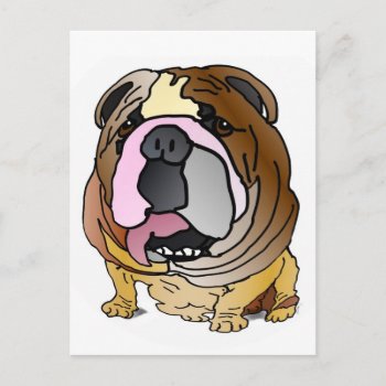 Bulldog Postcard by jaisjewels at Zazzle