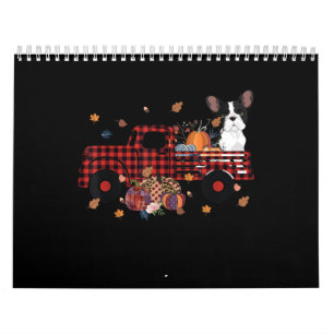 Bulldog Pumpkin Truck Thanksgiving Halloween Gift Calendar