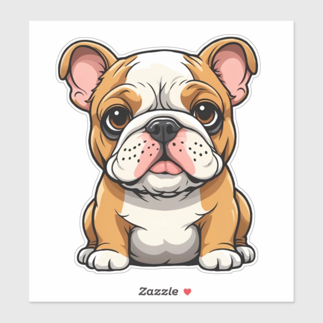 Bulldog Puppy Sticker (Sheet)