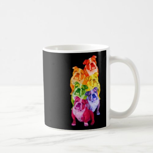 Bulldog Rainbow Flag Gay Pride Lgbt Dog Lover  Coffee Mug