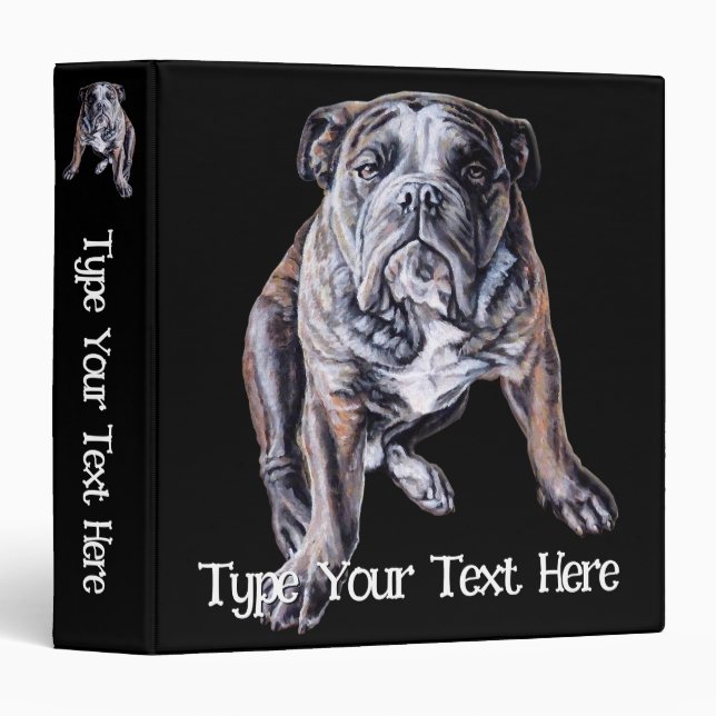 Bulldog Recipe Book - Flavorites Dog Recipe Book 3 Ring Binder (Front/Spine)