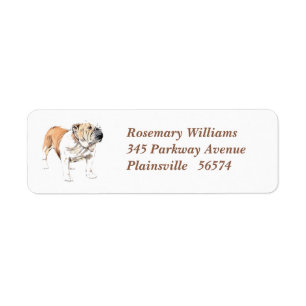 Bulldog Return Address Label