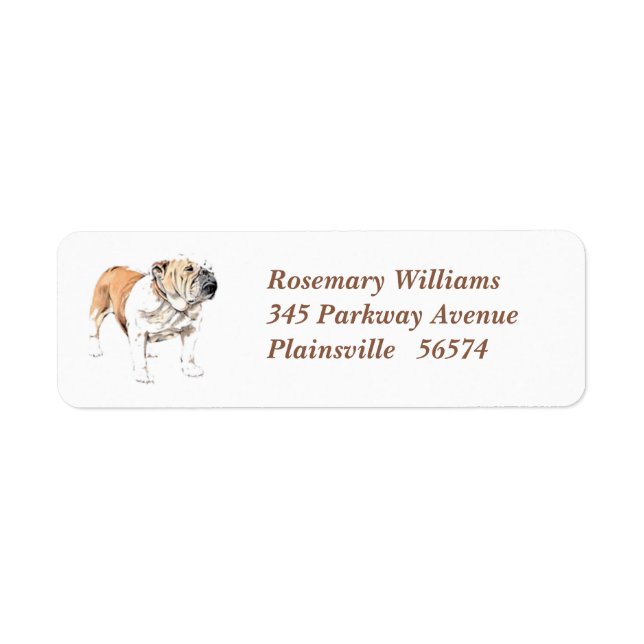 Bulldog Return Address Label (Front)