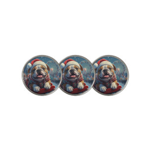 Bulldog Roller Coaster Christmas Golf Ball Marker