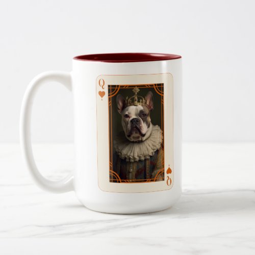 Bulldog Royale The Queen of my heart Two_Tone Coffee Mug