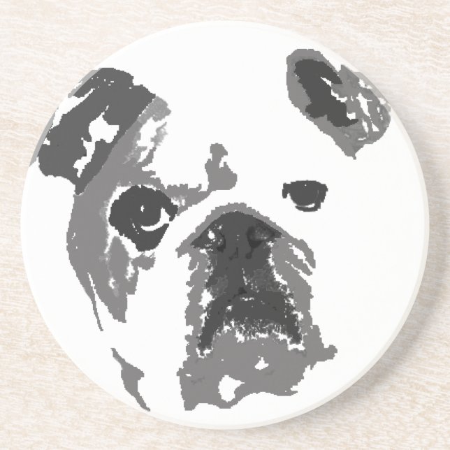 Bulldog Sandstone Coaster (Front)