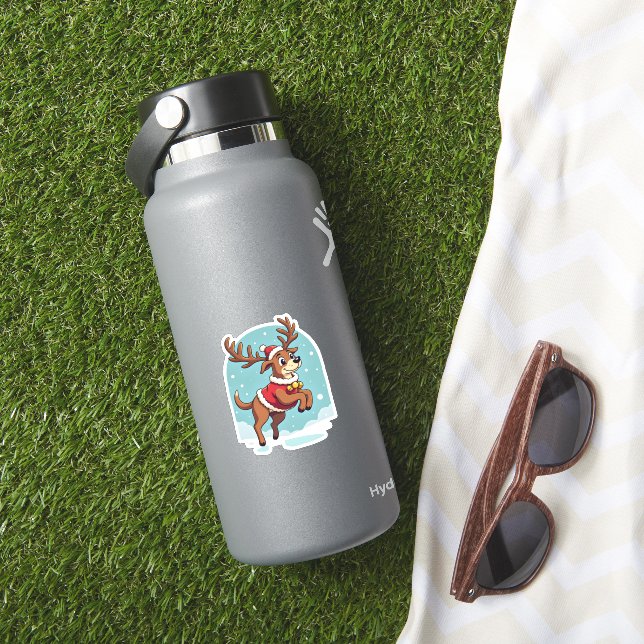 Bulldog Santa Cookies Sticker (HydroFlask Insitu)