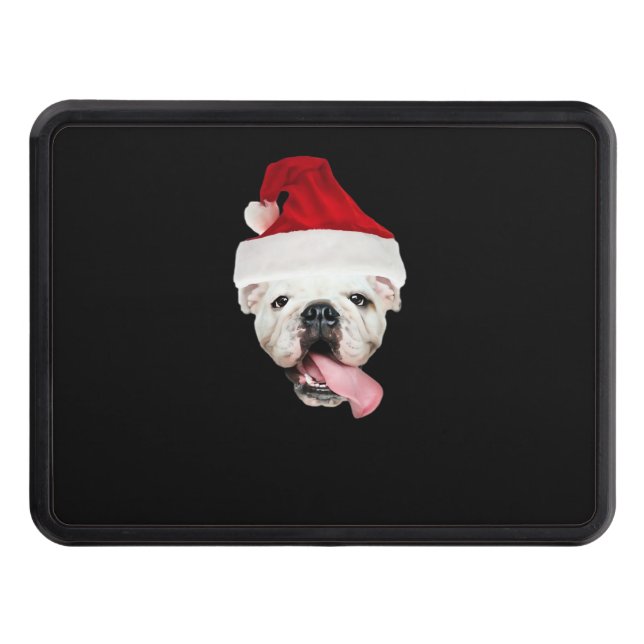Bulldog Santa Essential T-Shirt Hitch Cover (Front)