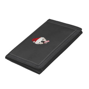 Bulldog Santa Essential T-Shirt Tri-fold Wallet