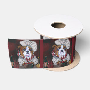 Bulldog satin ribbon