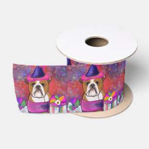 Bulldog satin ribbon