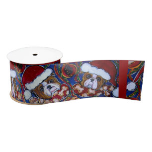 Bulldog satin ribbon