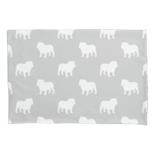 Bulldog Silhouettes Pattern Pillow Case