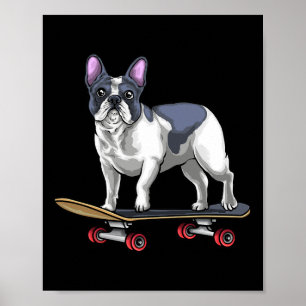 Bulldog Skateboard Skateboarding Poster