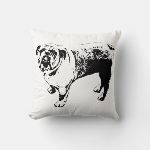 Bulldog Sofa Accent Throw Pillow