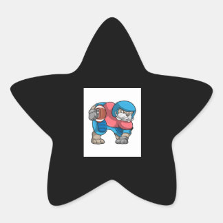 Bulldog Sports Football Star Sticker