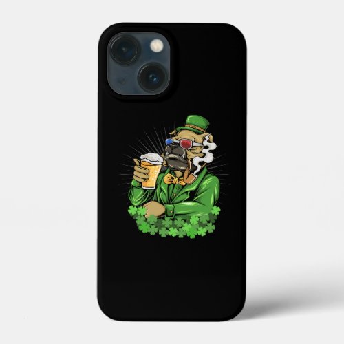 bulldog st patricks day hat and glasses iPhone 13 mini case