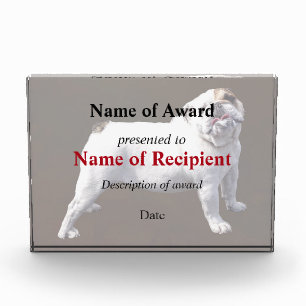 Bulldog Standing Tall Acrylic Award