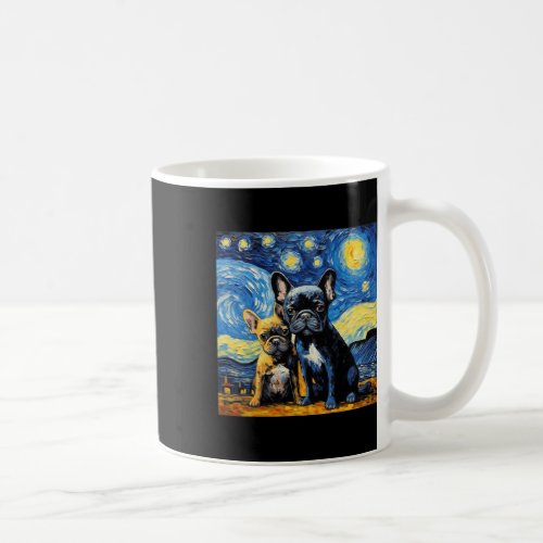 Bulldog Starry Night Van Gogh Painting Art  Coffee Mug