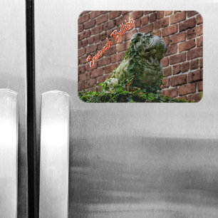Bulldog Statue Savannah GA Photographic Magnet