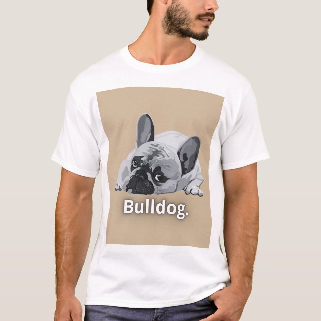 Bulldog Strong Face Design T-Shirt (Front)