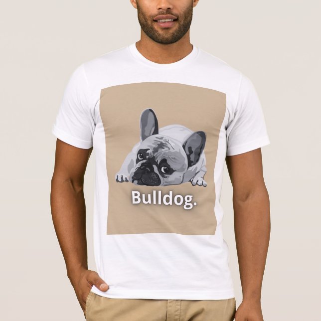 Bulldog Strong Face Design T-Shirt (Front)