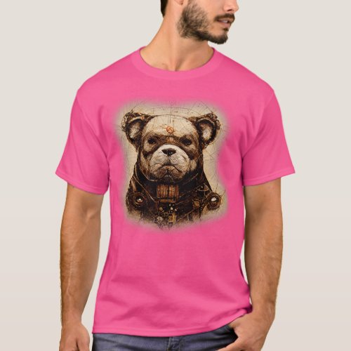 Bulldog Surreal Steampunk Artwork Dog Lover 1 T_Shirt