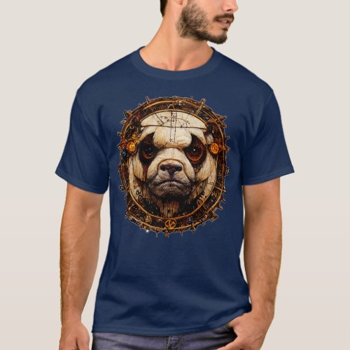 Bulldog Surreal Steampunk Artwork Dog Lover T_Shirt