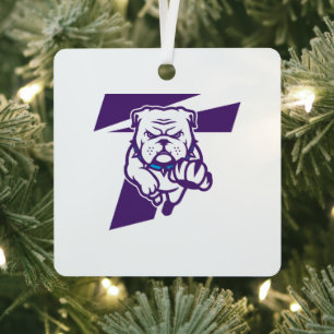 Bulldog T Metal Ornament