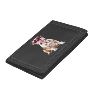 Bulldog tri-fold wallet