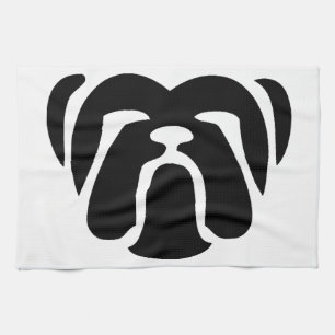 bulldog tribal kitchen towel