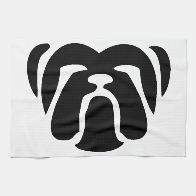 bulldog tribal kitchen towel (Horizontal)