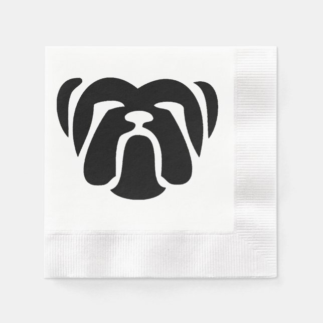 bulldog tribal.png paper napkins (Front)