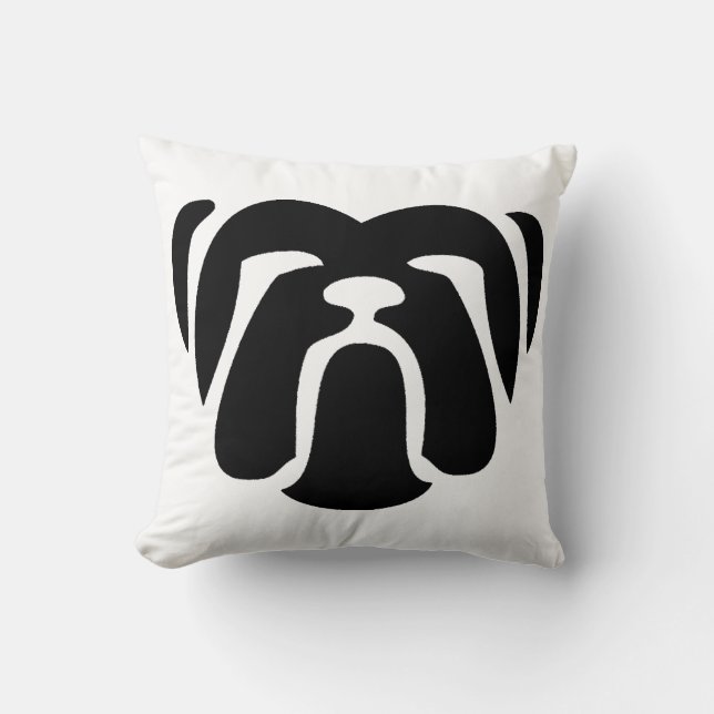bulldog tribal throw pillow (Front)