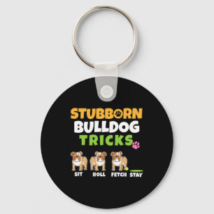 Bulldog Tricks I Dog Lover I Fun English Bulldog Keychain