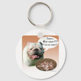 Bulldog Turkey Keychain