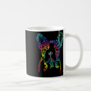 Bulldog Typography Tie Dye Word Art Frenchie Dog G Coffee Mug